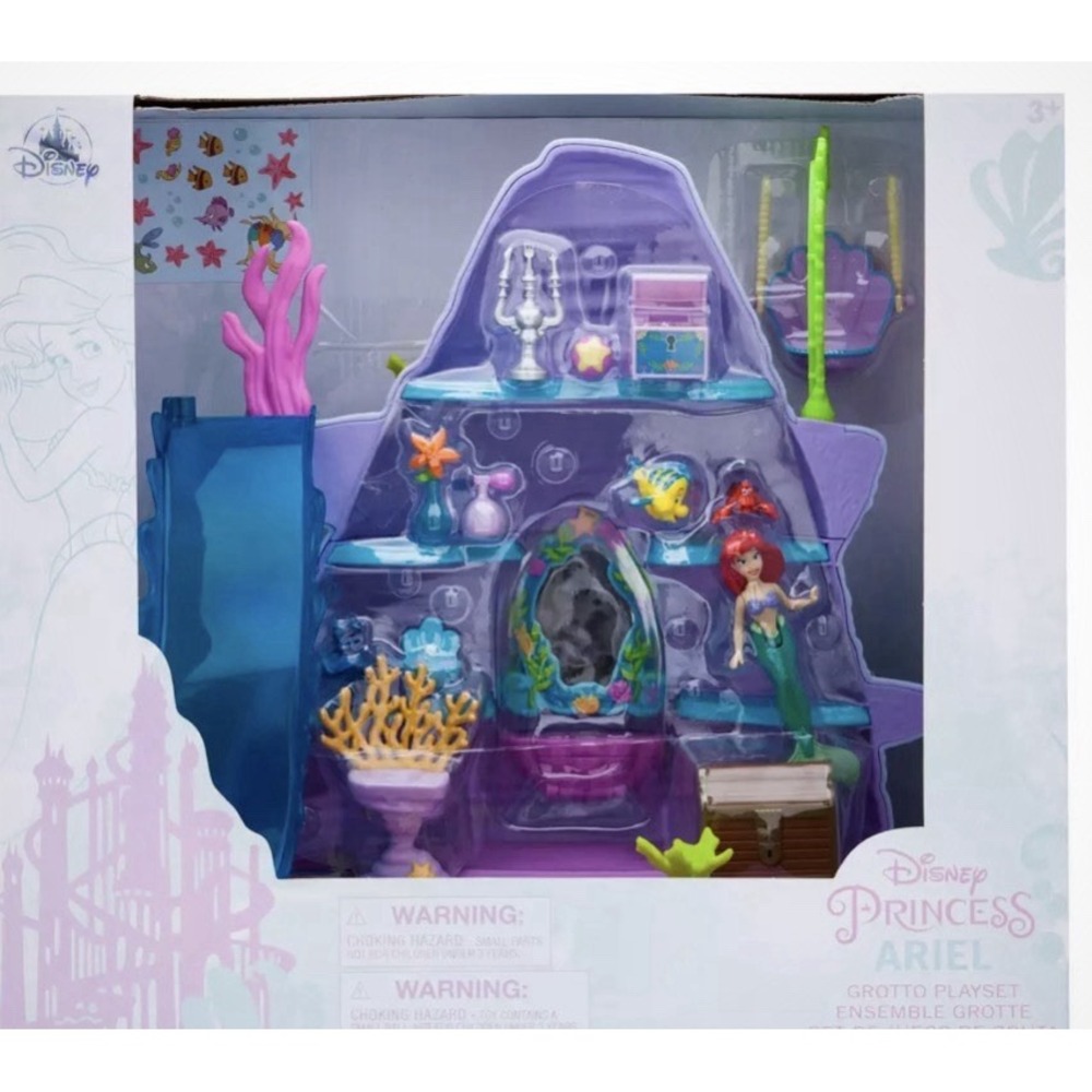 Disney Parks Ariel's Playset Grotto The Little Mermaid Figures 14" New In Box